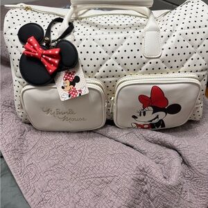 Disney Minnie Mouse Polka Dot White Weekender